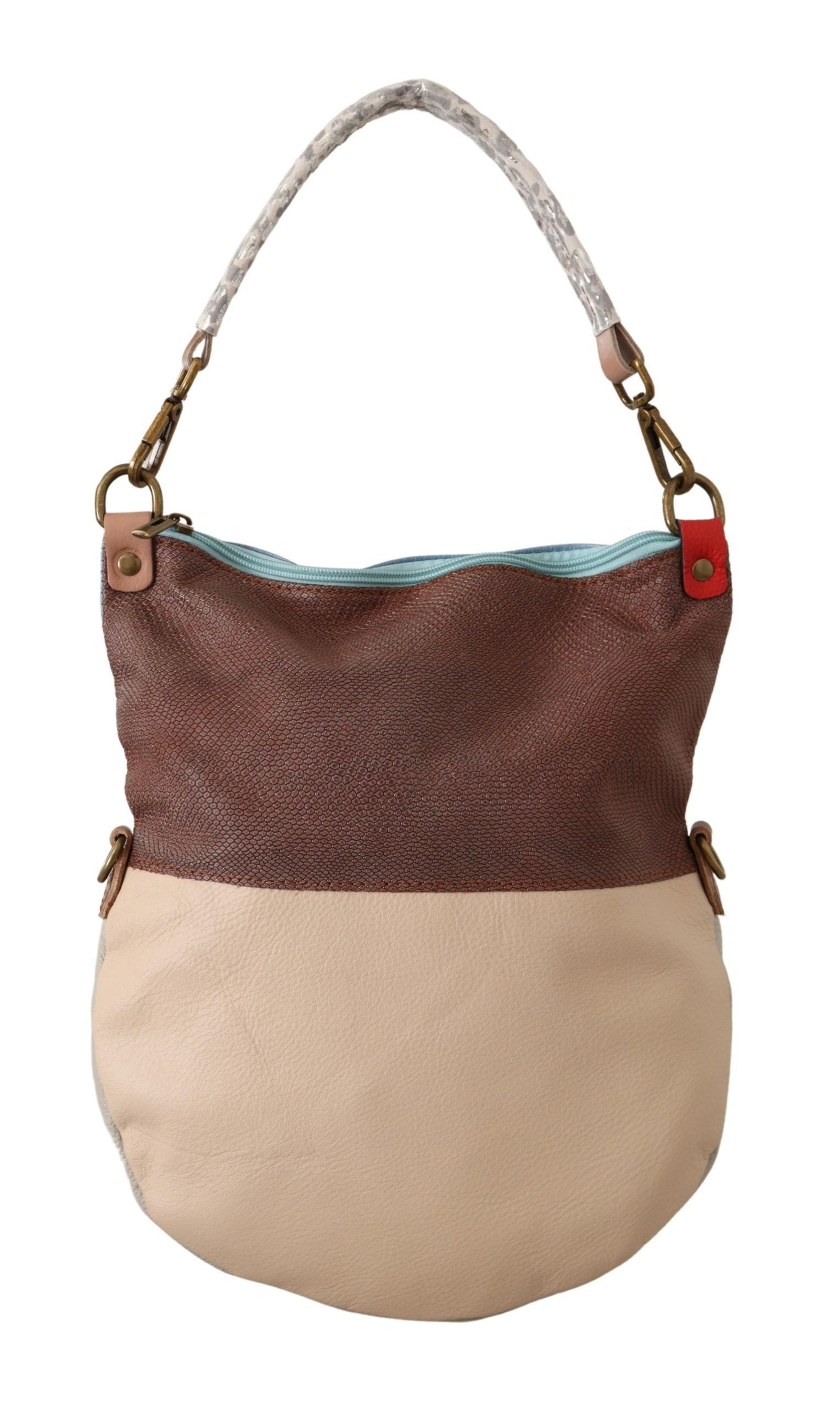 Borsa a Tracolla da Donna in Vera Pelle Multicolore