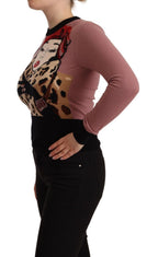 Pink Kaschmir Rundhals-Pullover