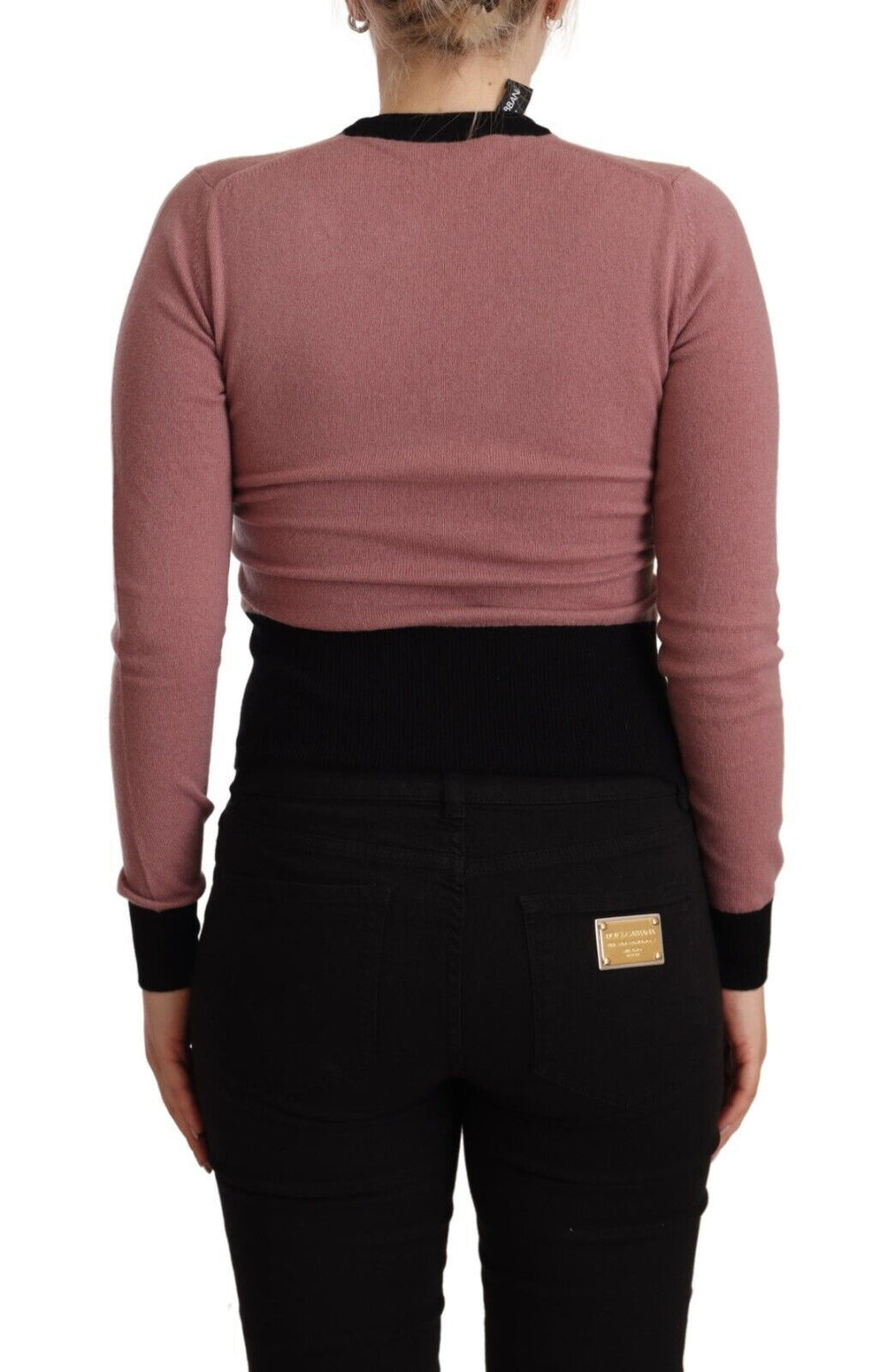 Pink Kaschmir Rundhals-Pullover