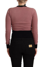 Pink Kaschmir Rundhals-Pullover
