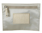 White Zippered Coin Holder Wallet