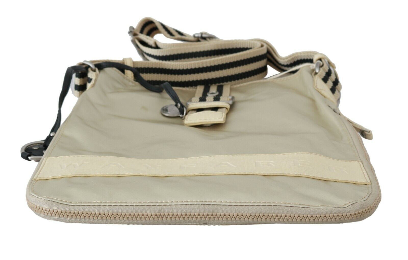 Borsa a tracolla tote beige in tessuto