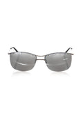 Sonnenbrille für Herren aus silberfarbenem Metallic-Gewebe