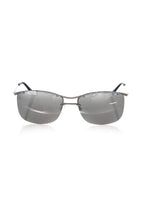 Sonnenbrille für Herren aus silberfarbenem Metallic-Gewebe