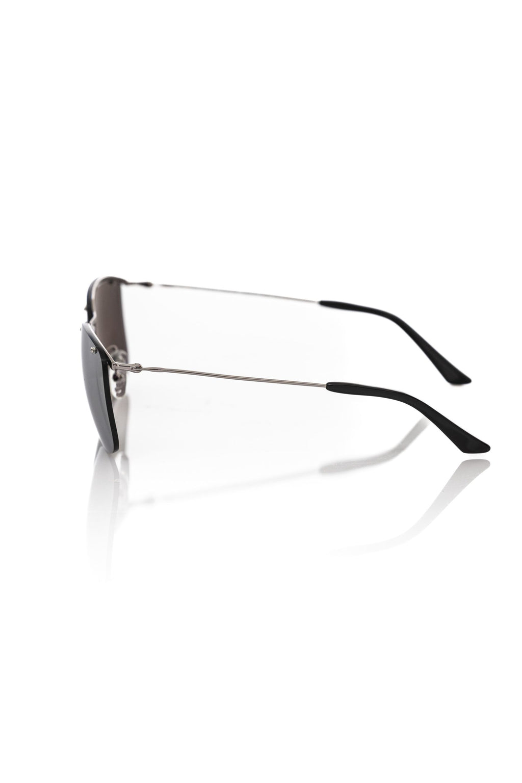 Sonnenbrille für Herren aus silberfarbenem Metallic-Gewebe