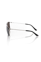 Sonnenbrille für Herren aus silberfarbenem Metallic-Gewebe