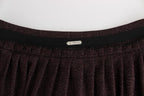 Purple Short Flannel Skirt