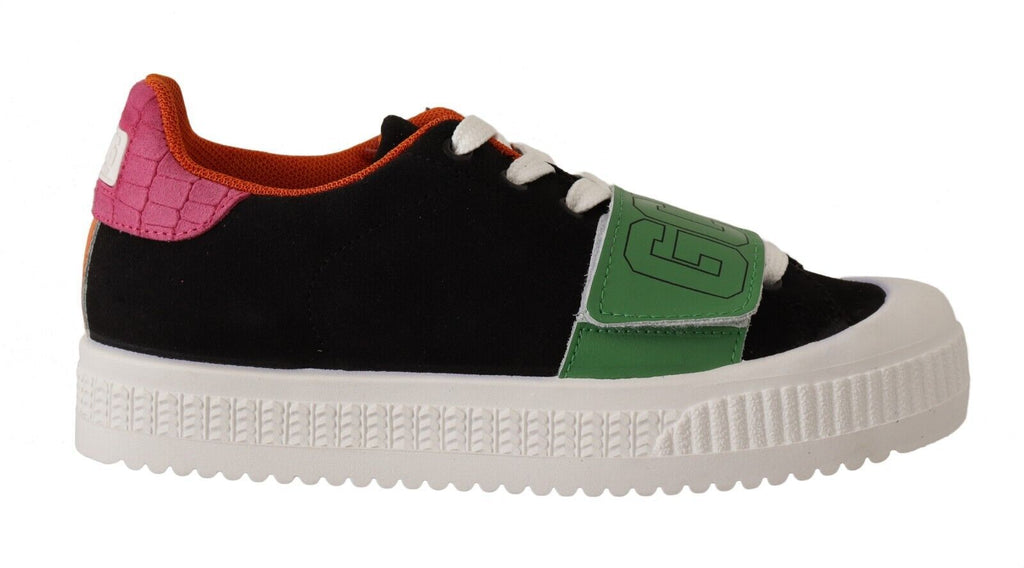 Multicolor Suede Low Top Lace Up Damen-Sneakers