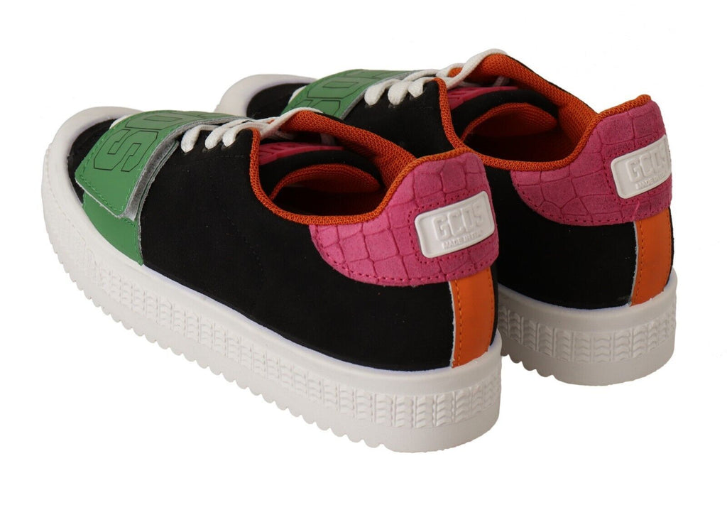 Multicolor Suede Low Top Lace Up Damen-Sneakers