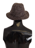 Gray Melange Blended Textured Tweed Hat