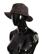 Gray Melange Blended Textured Tweed Hat