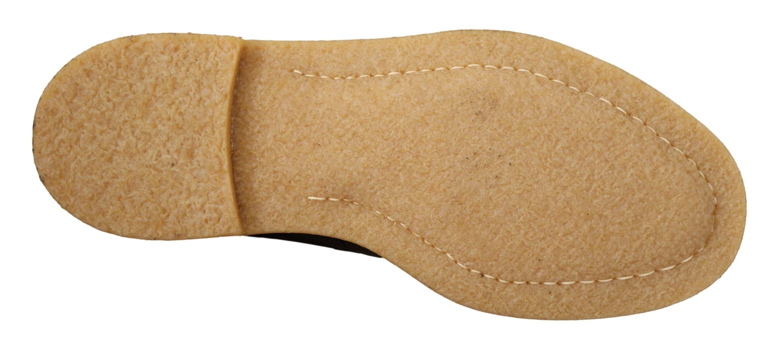 Braune Exotic-Lederstiefel aus Samt