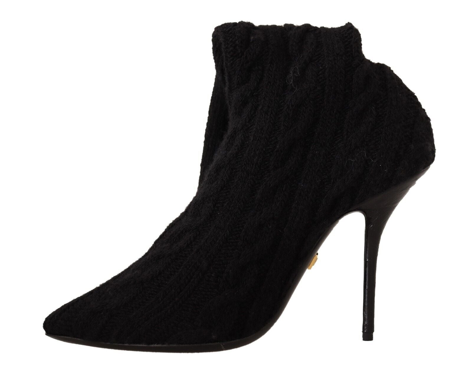 Schwarze Stretch-Socken kniehohe Stiefeletten