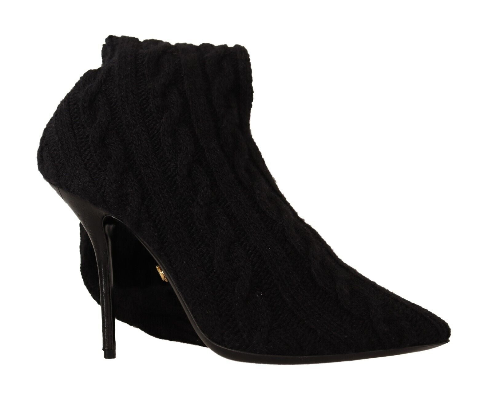 Schwarze Stretch-Socken kniehohe Stiefeletten