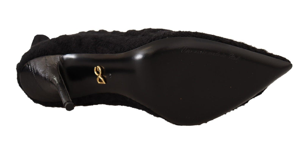 Schwarze Stretch-Socken kniehohe Stiefeletten