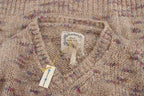 Beiger Oversize-Strickpullover aus Wollmischung