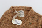 Brauner Strickpullover aus Wollmischung im Oversize-Schnitt