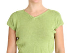 Pullover aus grünem Baumwollmischgewebe