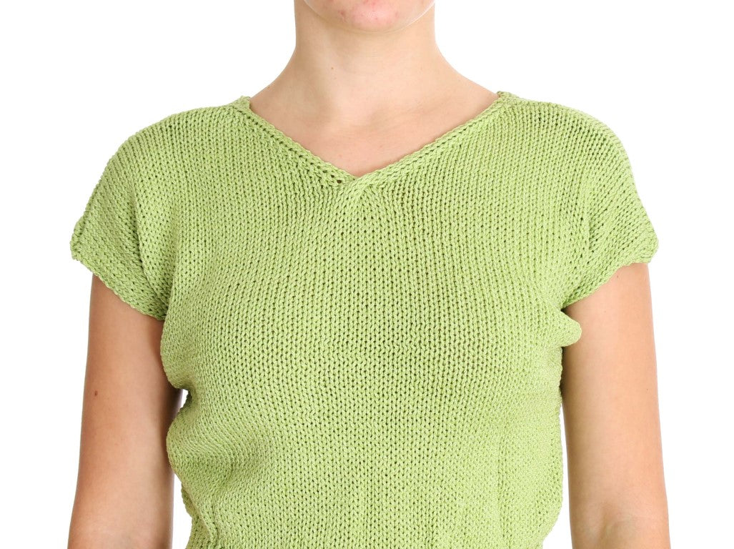 Pullover aus grünem Baumwollmischgewebe