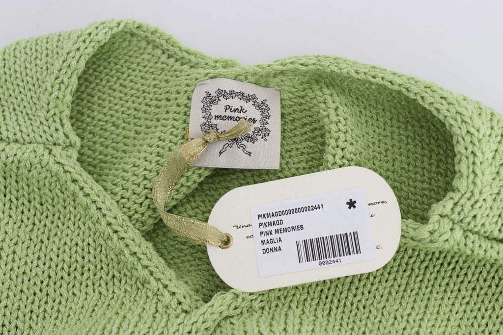 Pullover aus grünem Baumwollmischgewebe