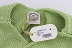 Pullover aus grünem Baumwollmischgewebe