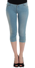 Blaue Capri-Hose verkürzte Jeans