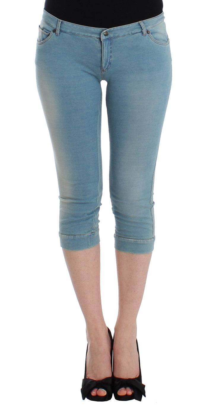 Blaue Capri-Hose verkürzte Jeans