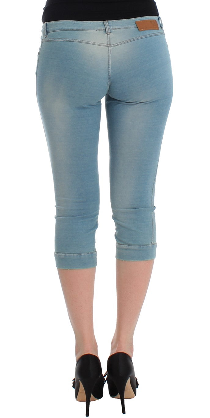 Blaue Capri-Hose verkürzte Jeans