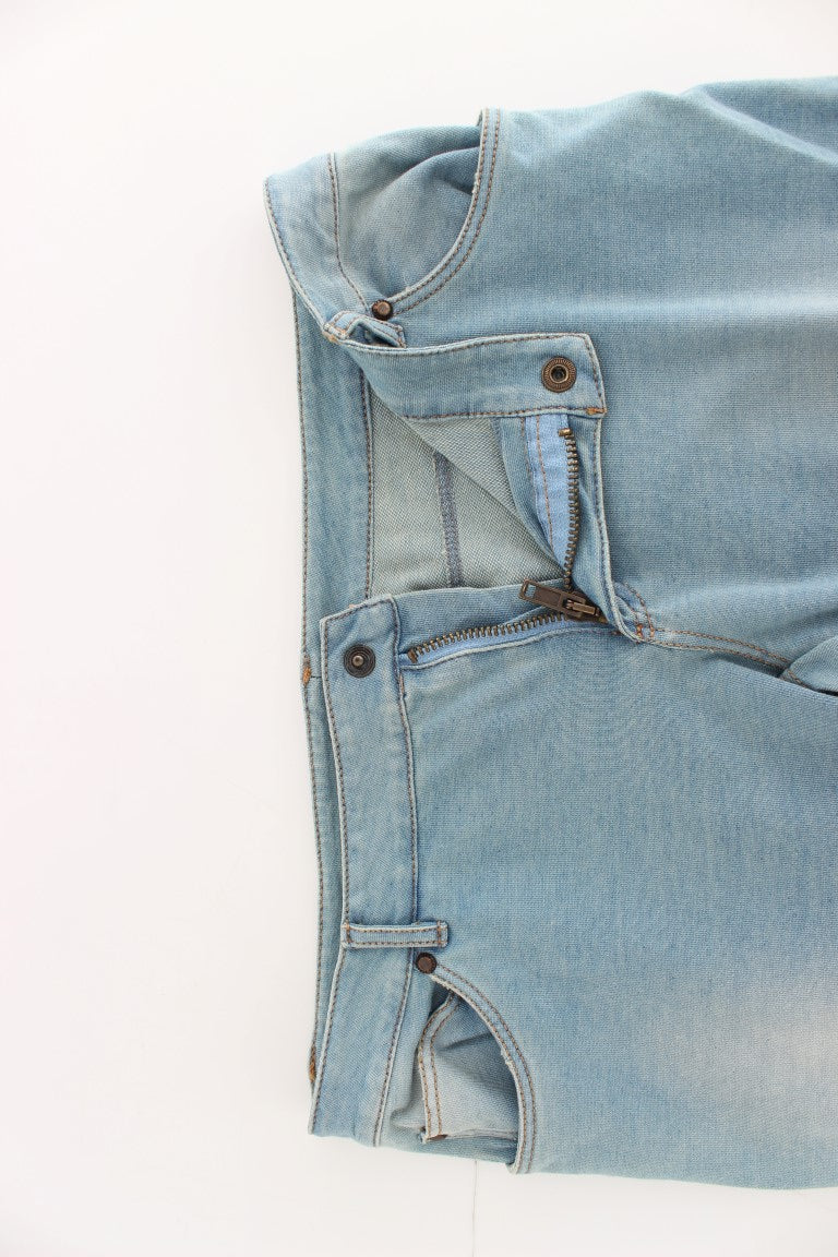 Blaue Capri-Hose verkürzte Jeans