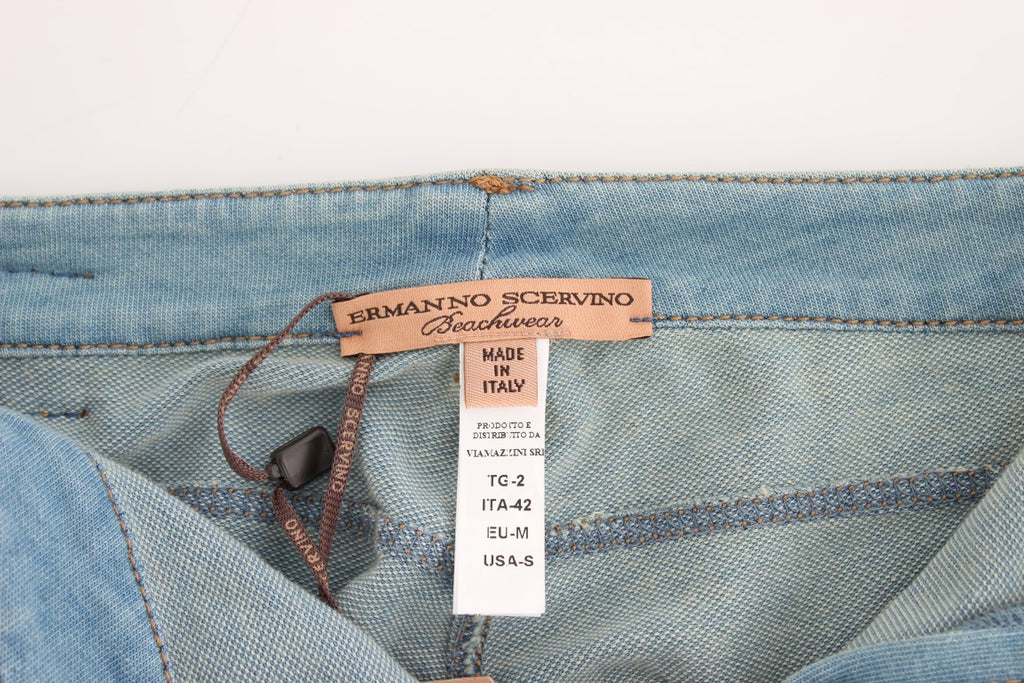 Blaue Capri-Hose verkürzte Jeans