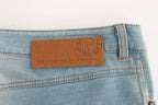 Blaue Capri-Hose verkürzte Jeans