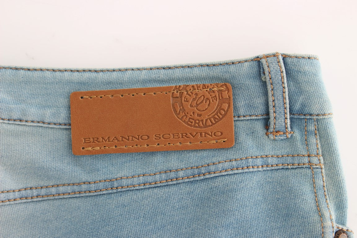 Blaue Capri-Hose verkürzte Jeans