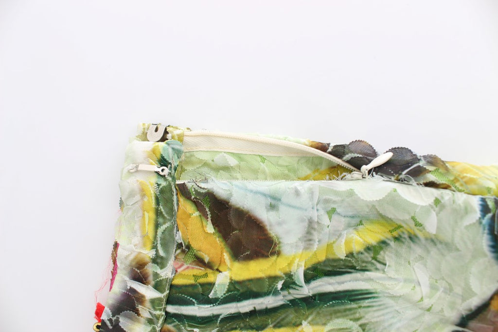 Bleistiftrock aus mehrfarbigem Organza
