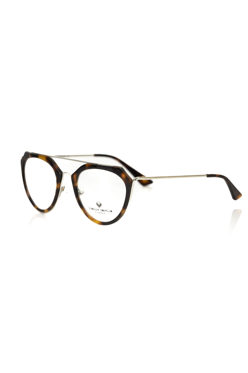 Brillenfassung aus braunem Acetat