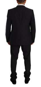 Blue GOLD Wool Single Breasted 2 Piece Suit