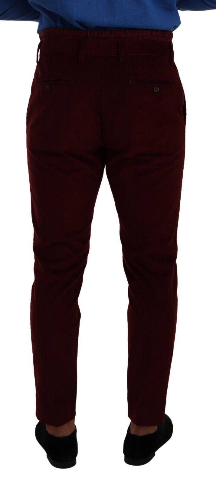 Bordeaux Samt Herren Anzugshose