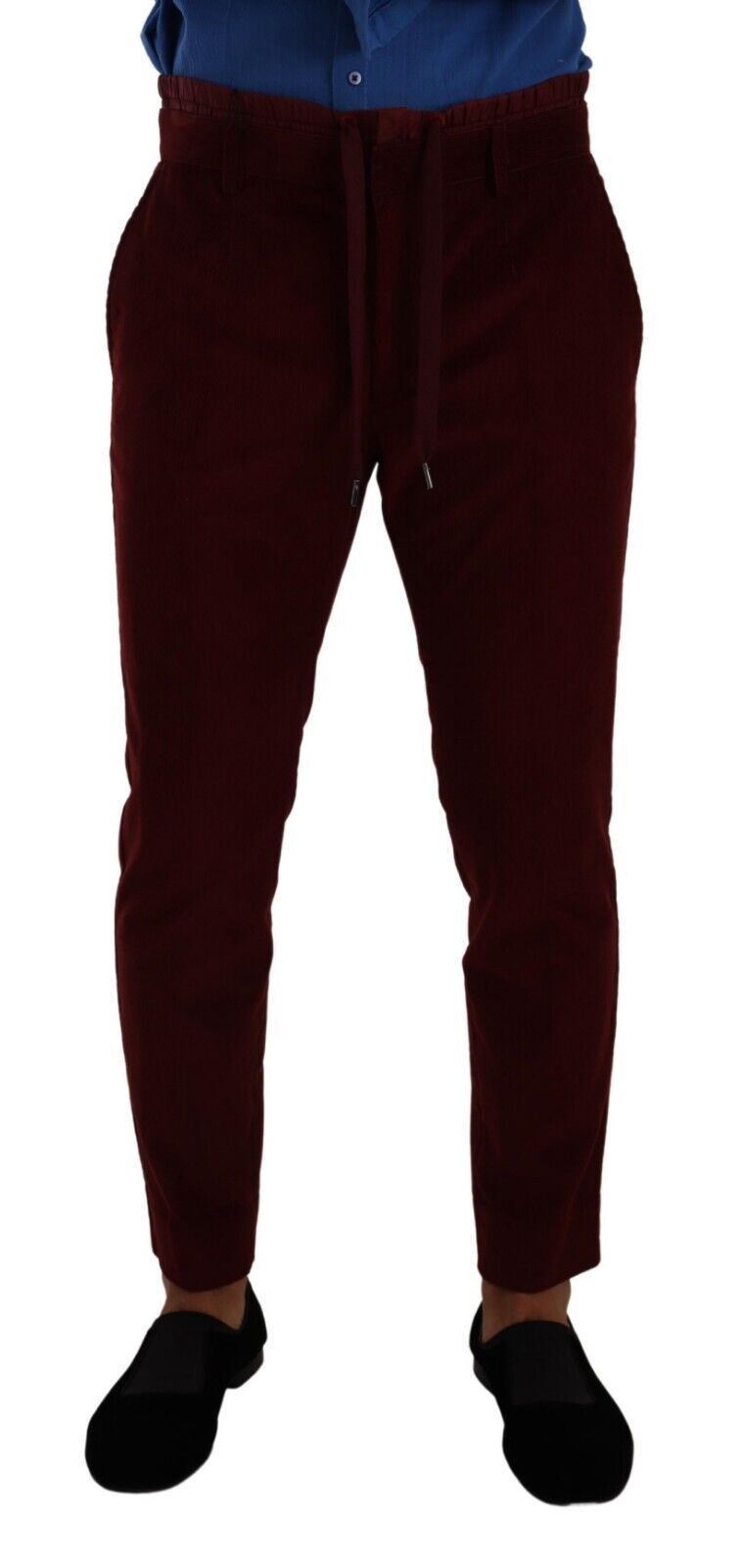 Bordeaux Samt Herren Anzugshose
