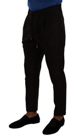 Bordeauxfarbene Skinny-Hose aus Wolle für Herren