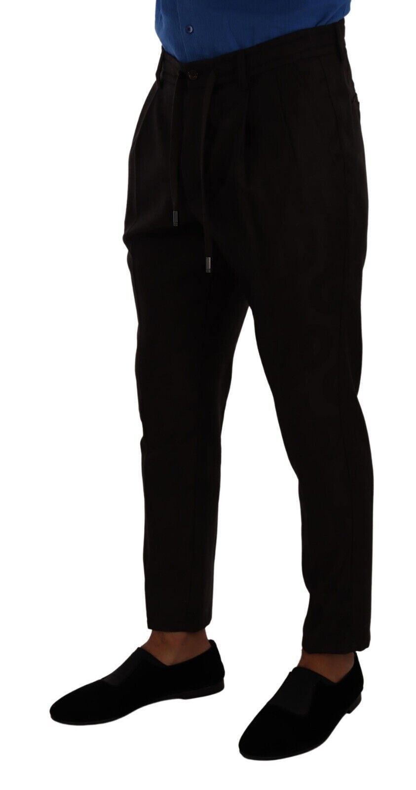 Bordeauxfarbene Skinny-Hose aus Wolle für Herren