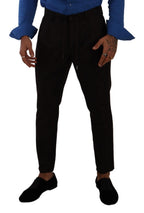 Bordeauxfarbene Skinny-Hose aus Wolle für Herren