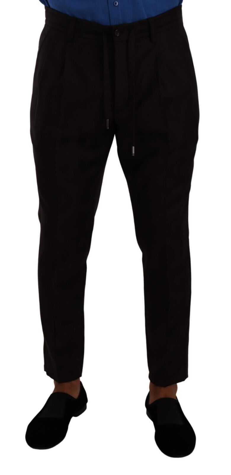 Bordeauxfarbene Skinny-Hose aus Wolle für Herren