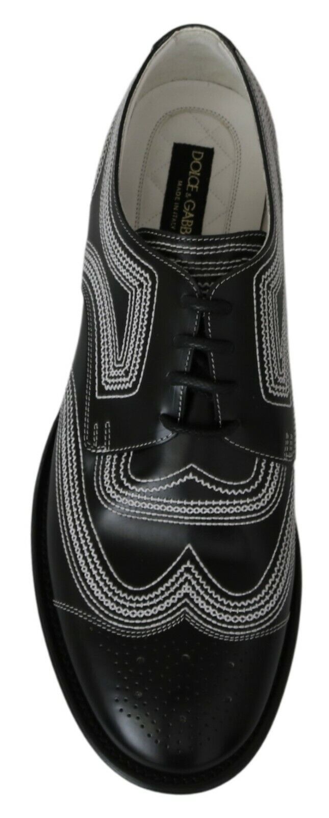 Schwarze Derby-Schuhe aus Leder mit weißen Schnürsenkeln