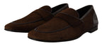Schuhe Kleid Slipper Braun Leder Slipper