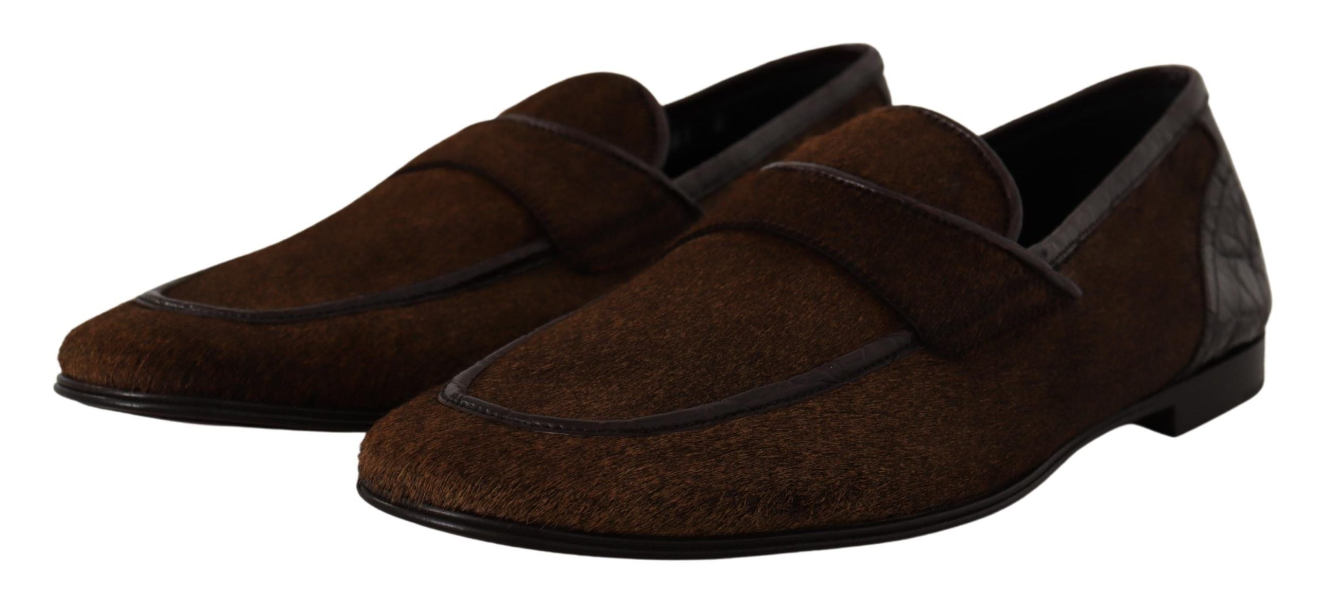 Shoes Dress Loafers Brown Leather Slip-On Shoes