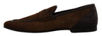 Schuhe Kleid Slipper Braun Leder Slipper