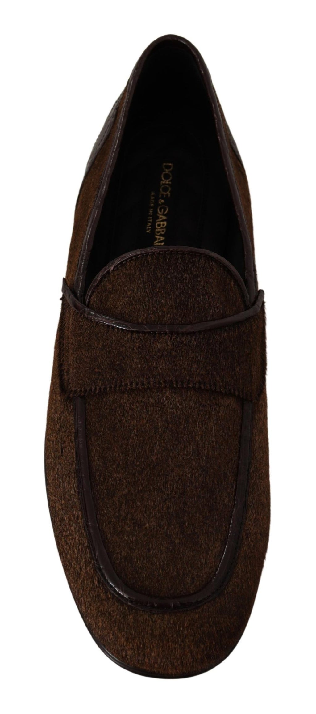 Schuhe Kleid Slipper Braun Leder Slipper