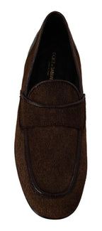 Schuhe Kleid Slipper Braun Leder Slipper