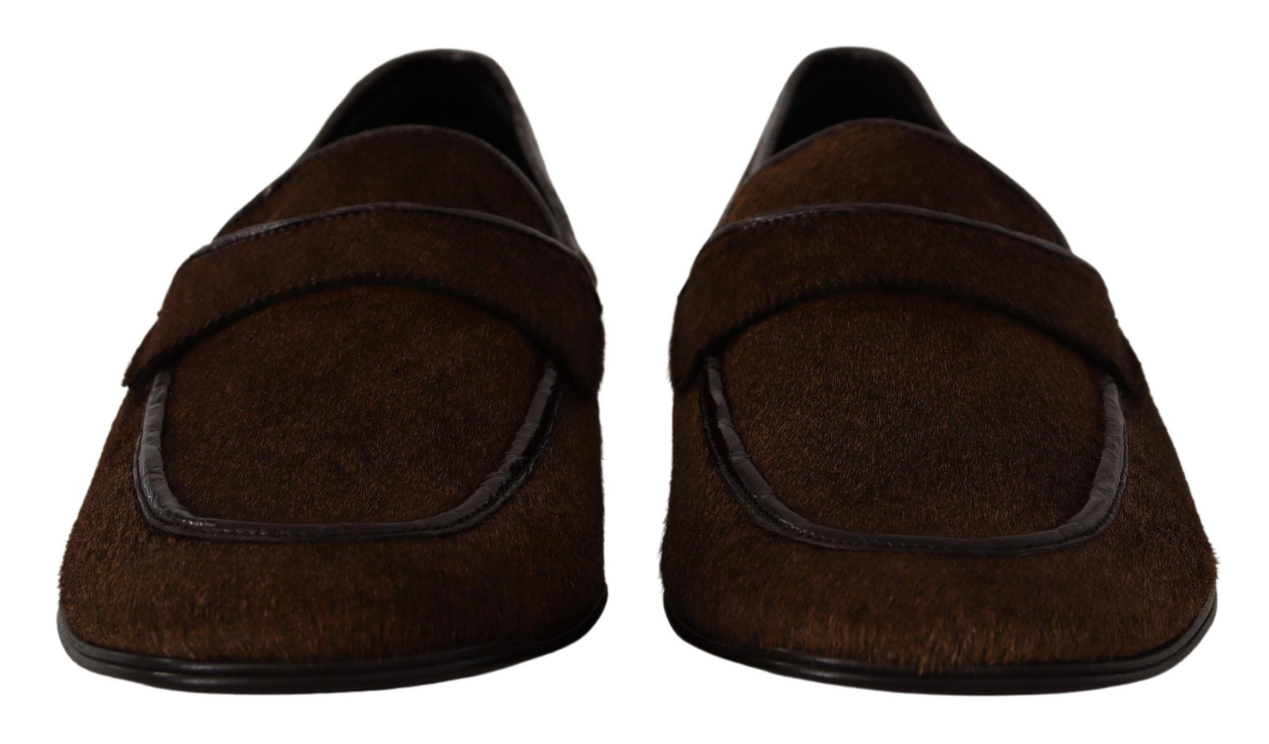 Schuhe Kleid Slipper Braun Leder Slipper