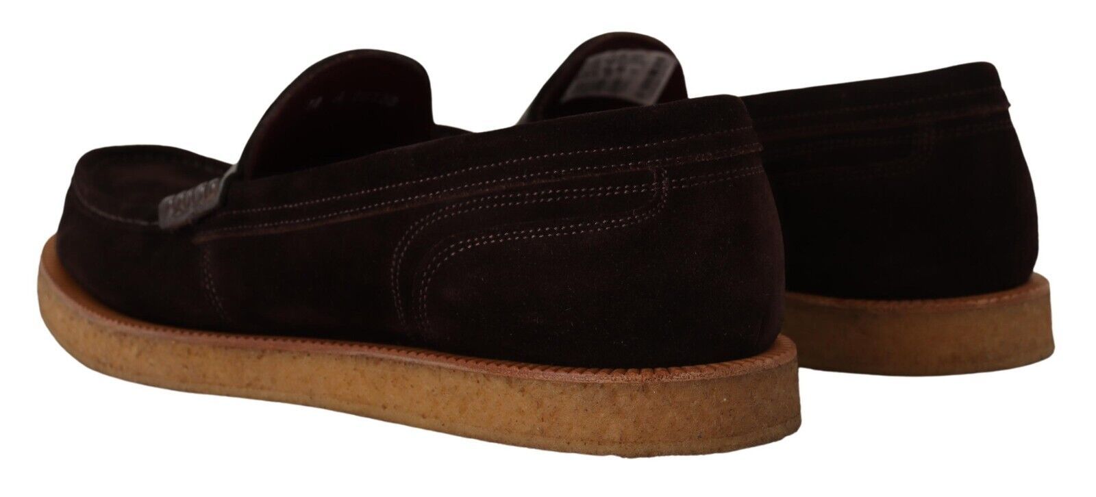 Scarpe mocassino basse in pelle scamosciata marrone