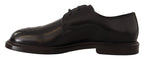 Derby-Schuhe aus schwarzem Leder